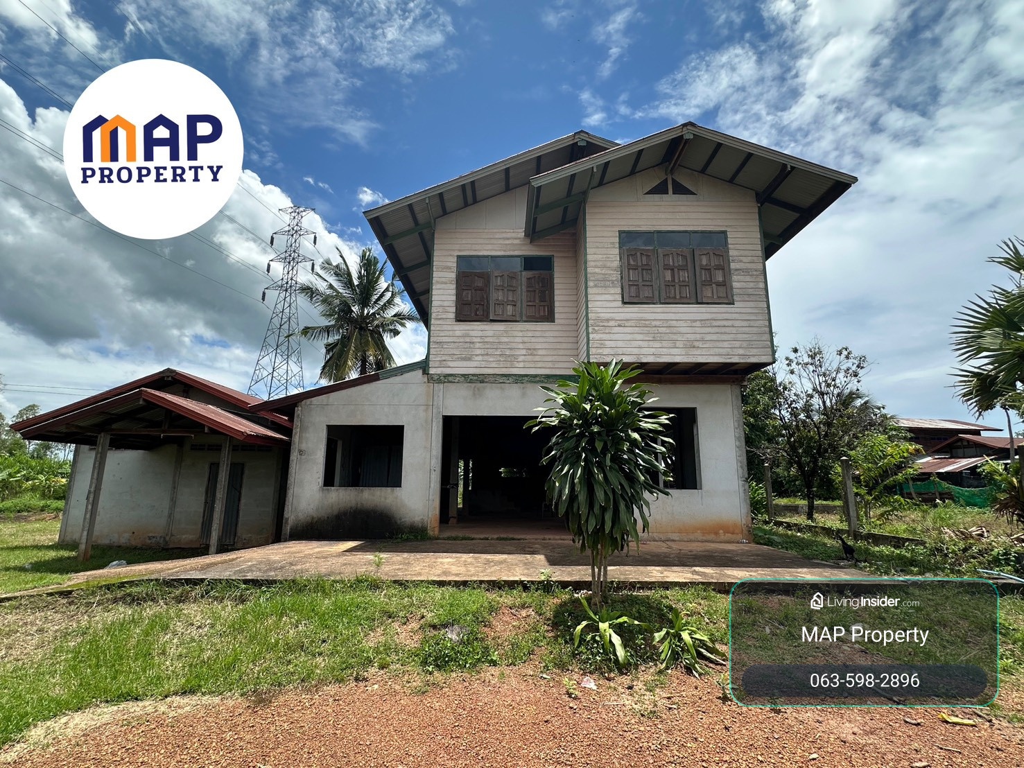ขายบ้านพร้อมที่ดินผืนใหญ่สร้างแล้วเสร็จประมาณ 70% สามารถนำไปต่อเติม ตกแต่งตามที่ชอบได้ทันที – รูปที่ 2