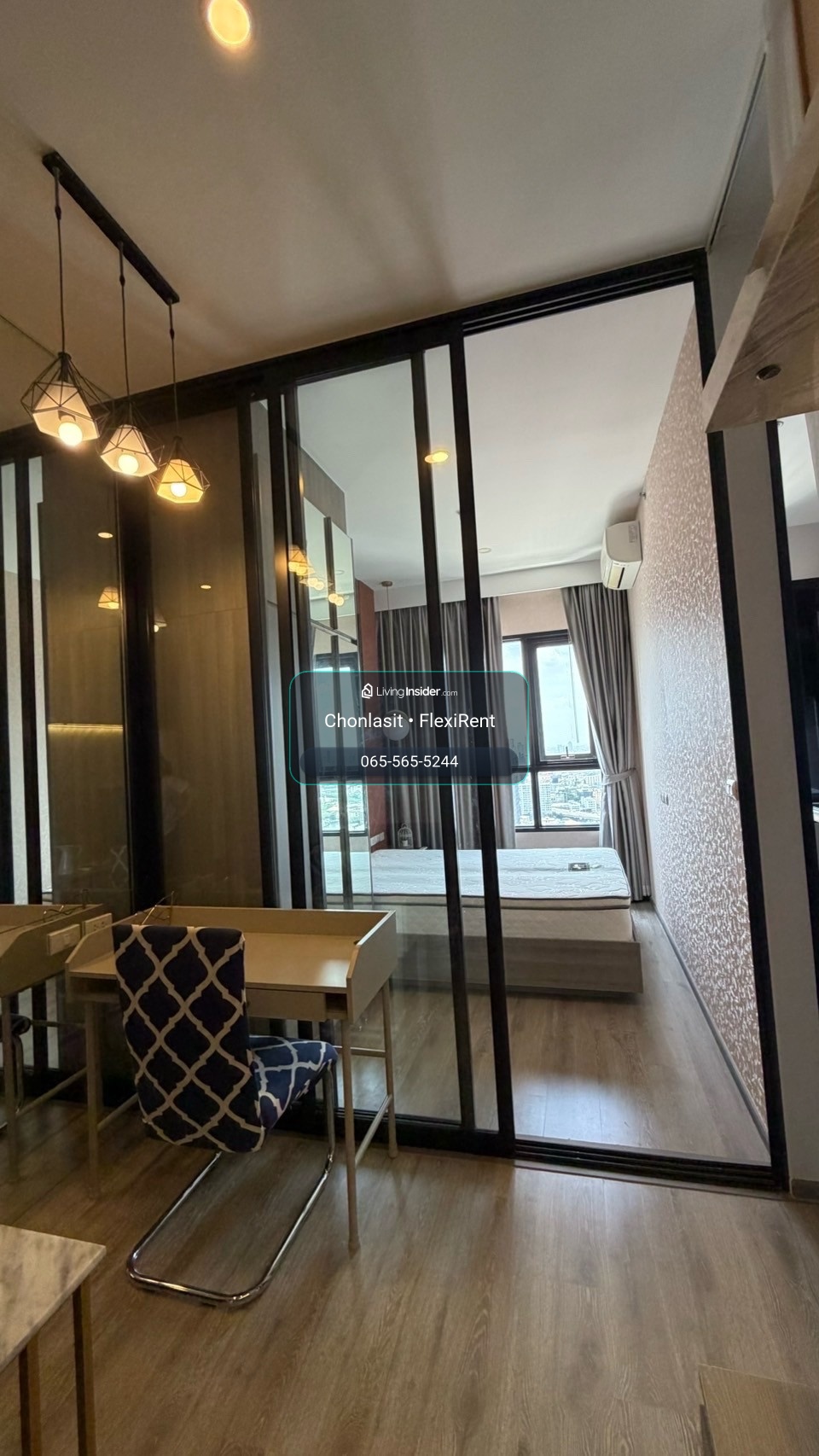 🌊✨ Knightsbridge Prime Onnut | 40th floor, river curve view 🏙️ Fully built-in room | Separate kitchen | Separate bedroom | 27 sq m. – รูปที่ 4