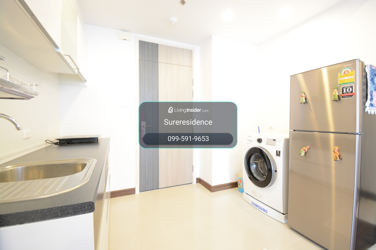 8750♛Condo for rent 1 bedroom♙Supalai Lite Sathorn-Charoenrat♜BTS Surasak∞099-5919653,065-9423251🜲Line@sureresidence – รูปที่ 4