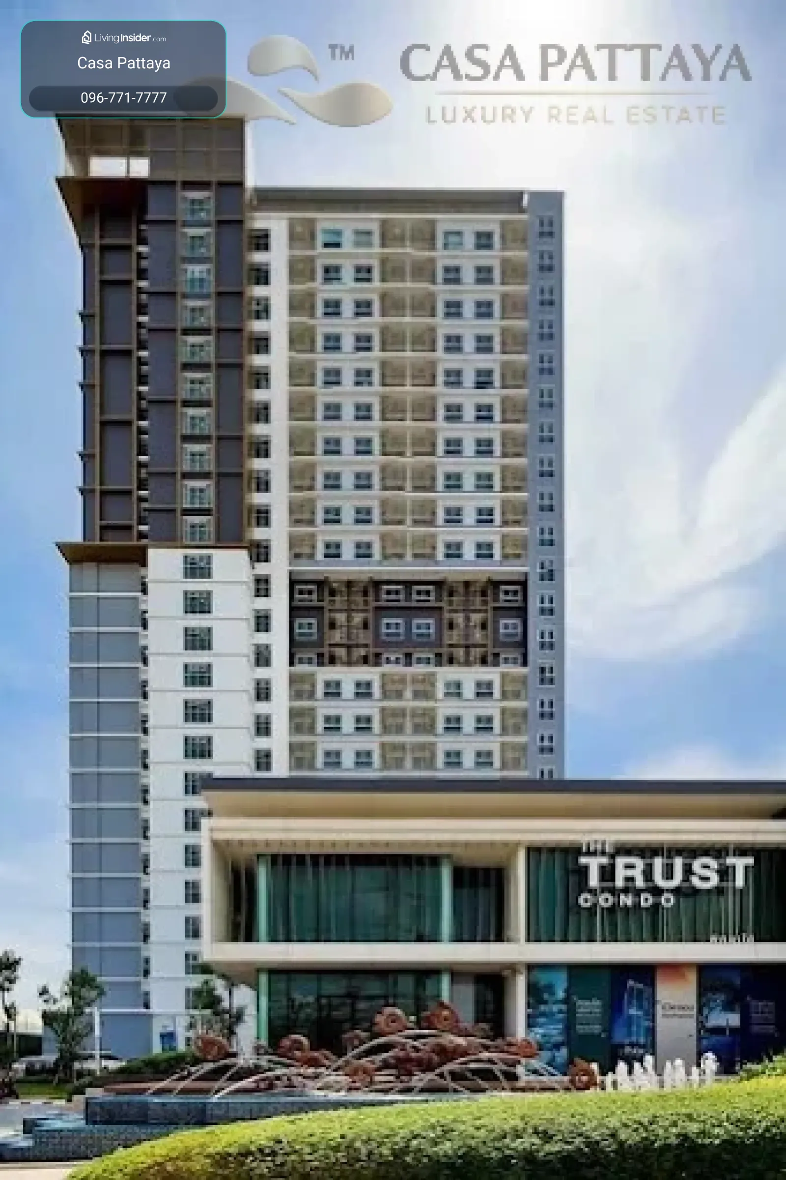 ขายคอนโดชั้นสูง The Trust Condo South Pattaya วิวสระสวยตาแตก! – รูปที่ 2