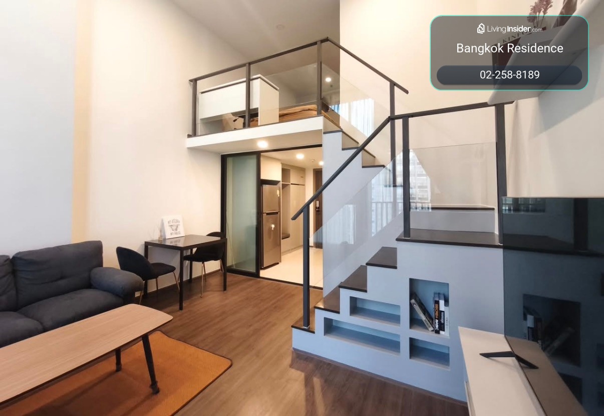 เช่าคอนโด 🌃 KnightsBridge Space Rama 9 1นอน (Duo Space เพดานสูง) 39ตร.ม. ชั้น 23 25K  – รูปที่ 3