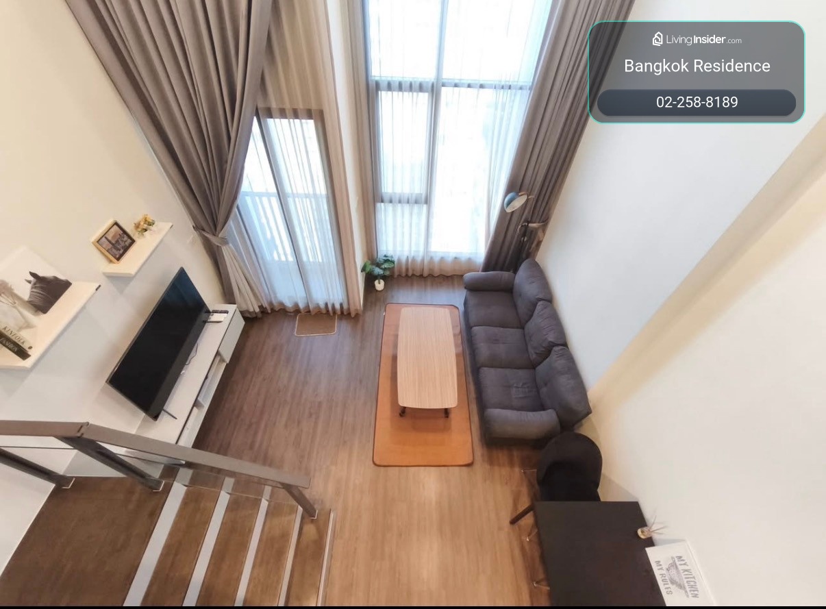เช่าคอนโด 🌃 KnightsBridge Space Rama 9 1นอน (Duo Space เพดานสูง) 39ตร.ม. ชั้น 23 25K  – รูปที่ 2