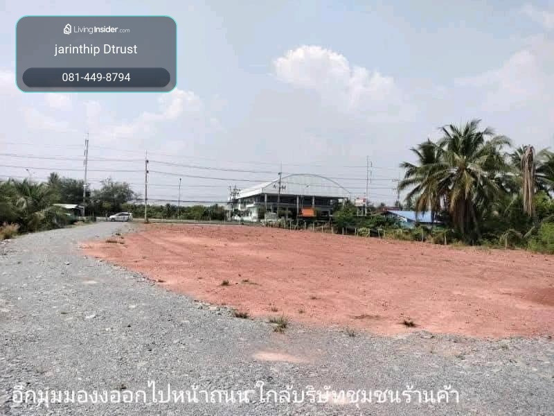 #ให้เช่าที่ดิน 3 ไร่กว่า ถมแล้ว ติดถนนใหญ่บ้านแพ้ว เหมาะเปิดร้านสะดวกซื้อ 7eleven ,Lotus ,CJ  ,ร้านอาหาร ,อู่รถยนต์, ร้านค้าบริษัทโกดังสินค้า   – รูปที่ 3