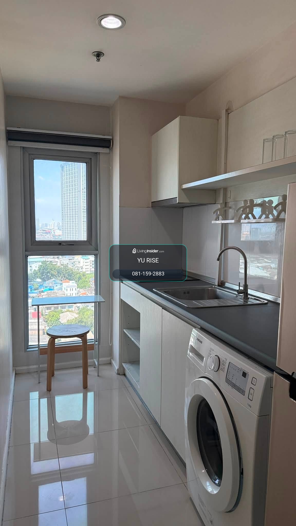 For rent, Aspire Sukhumvit 48, fully furnished, ready to move in, high floor, open view, near BTS Phra Khanong & Gateway Ekamai, very good price, 1 bedroom, 1 bathroom. – รูปที่ 4