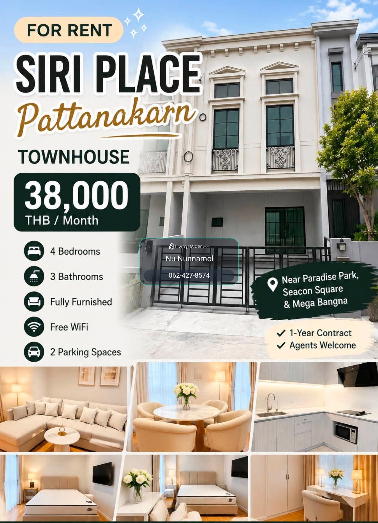 Siri Place Pattanakarn-Srinakarin 4 Bedrooms • 3 Bathrooms 2 Parking Spaces 130 sqm 20 sqw – รูปที่ 4