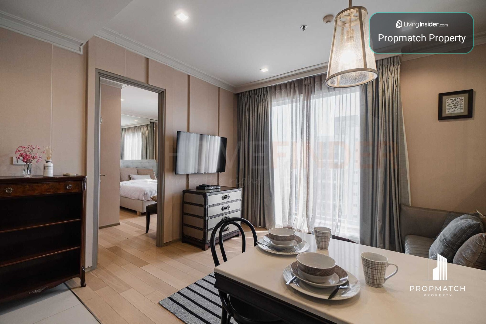 ✨Flash Deal ✨HQ Thonglor  (1Bed 1Bath 43.5SQM.) พร้อมอยู่ ! เพียง 35,000 บาทต่อเดือน Tel.0981315848 @propmatch  – รูปที่ 2