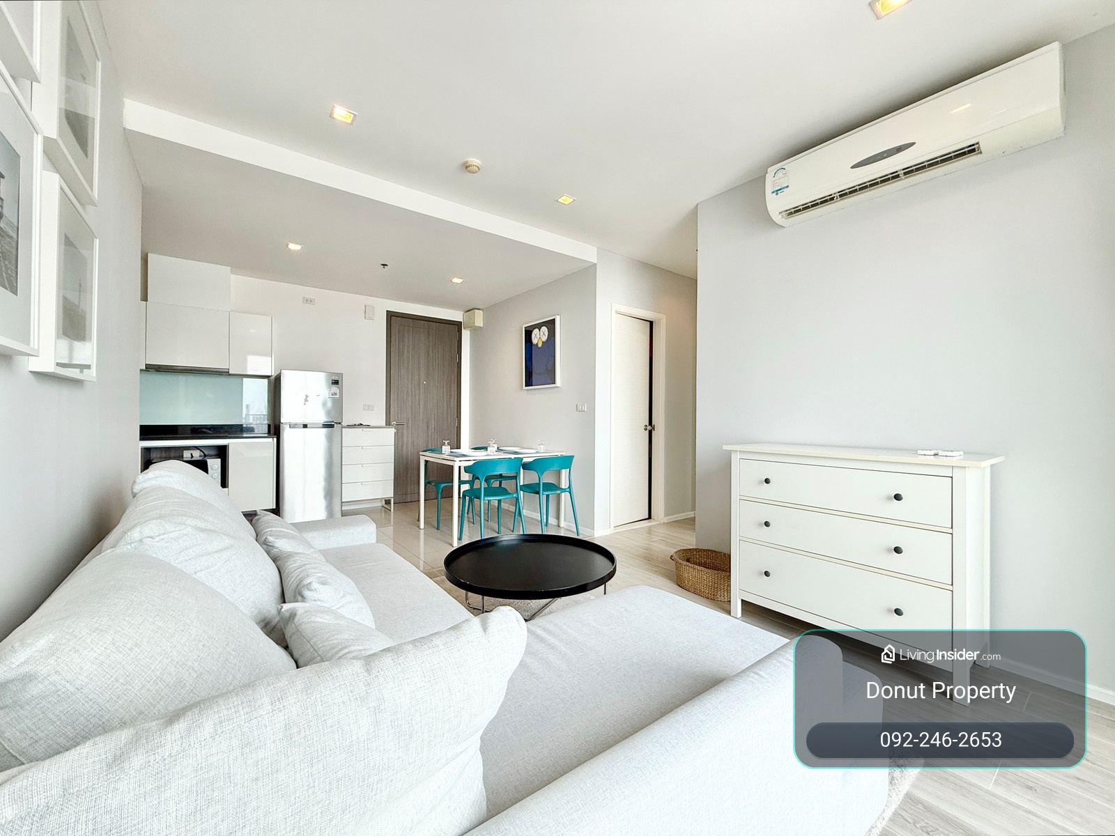 ให้เช่า 🌈✨Quinn Condo Ratchada 17 , 2 Bedroom 2 Bathroom  Size 68 Sq.m. ราคา 33,000 บาท โทร 092-2462653 Donut – รูปที่ 3