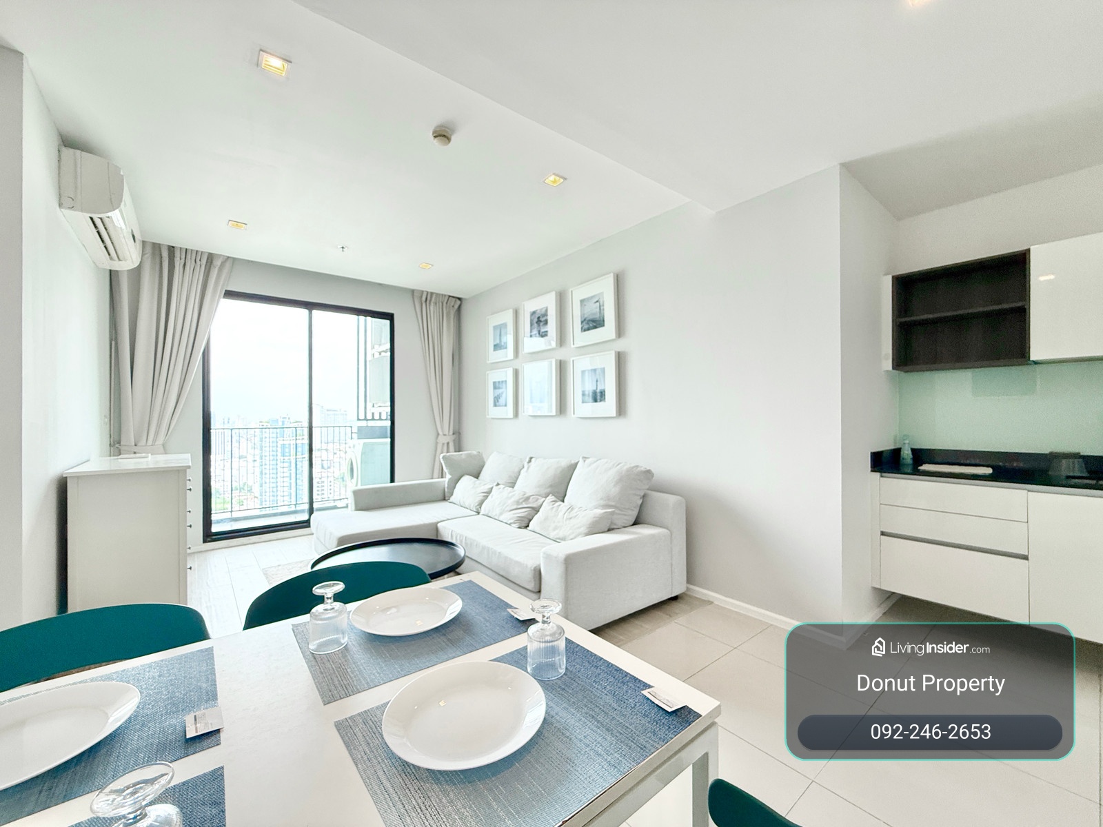 ให้เช่า 🌈✨Quinn Condo Ratchada 17 , 2 Bedroom 2 Bathroom  Size 68 Sq.m. ราคา 33,000 บาท โทร 092-2462653 Donut – รูปที่ 2