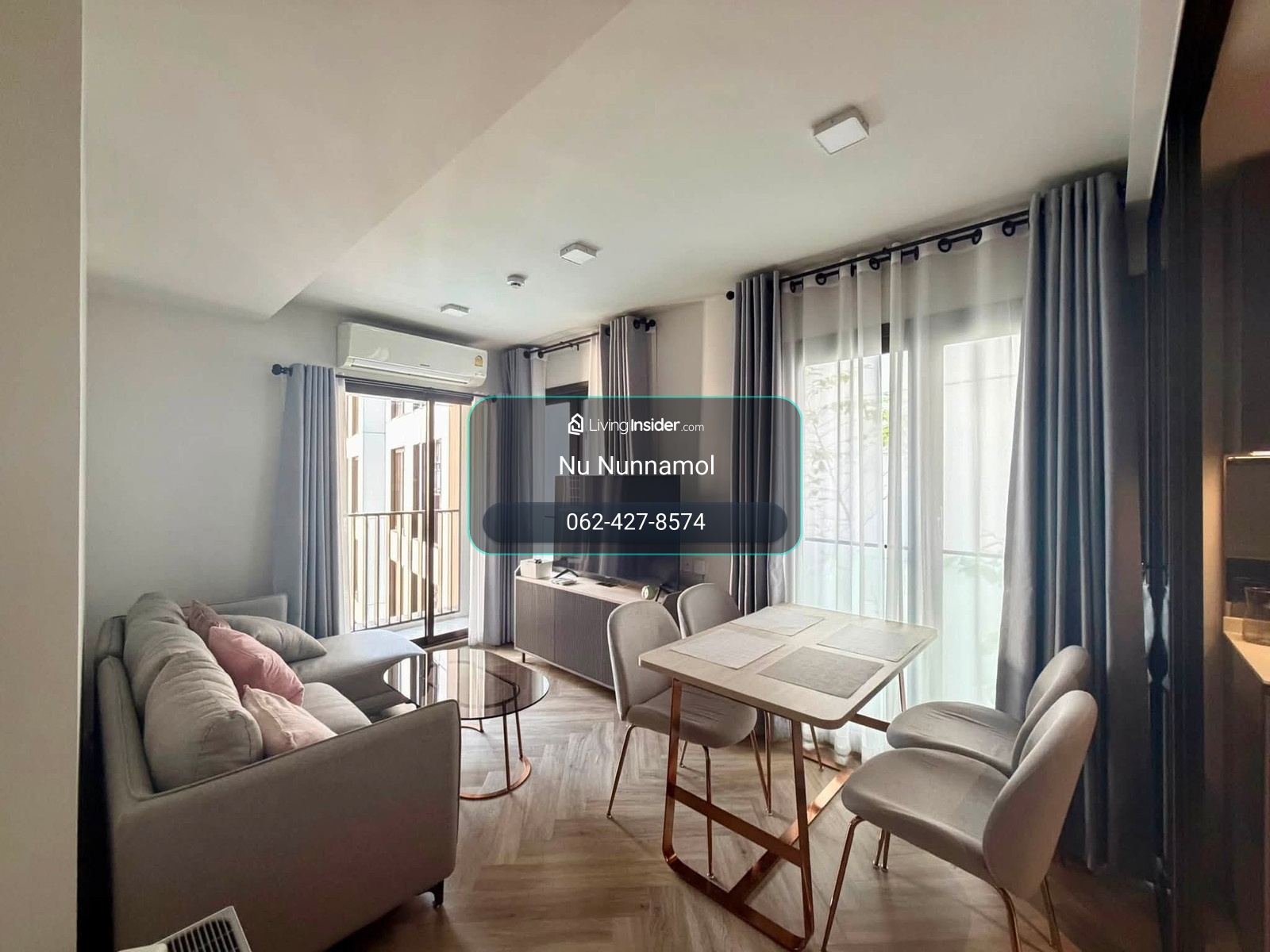 Chapter Thonglor 25 2 bedrooms, 2 bathrooms (Master has a bathtub), 4th floor, 58 sq m. – รูปที่ 4
