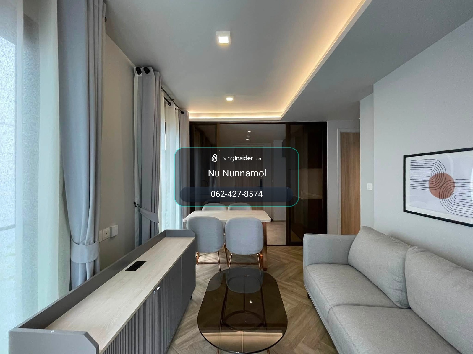 Chapter Thonglor 25 2 bedrooms, 2 bathrooms (Master has a bathtub), 4th floor, 58 sq m. – รูปที่ 2