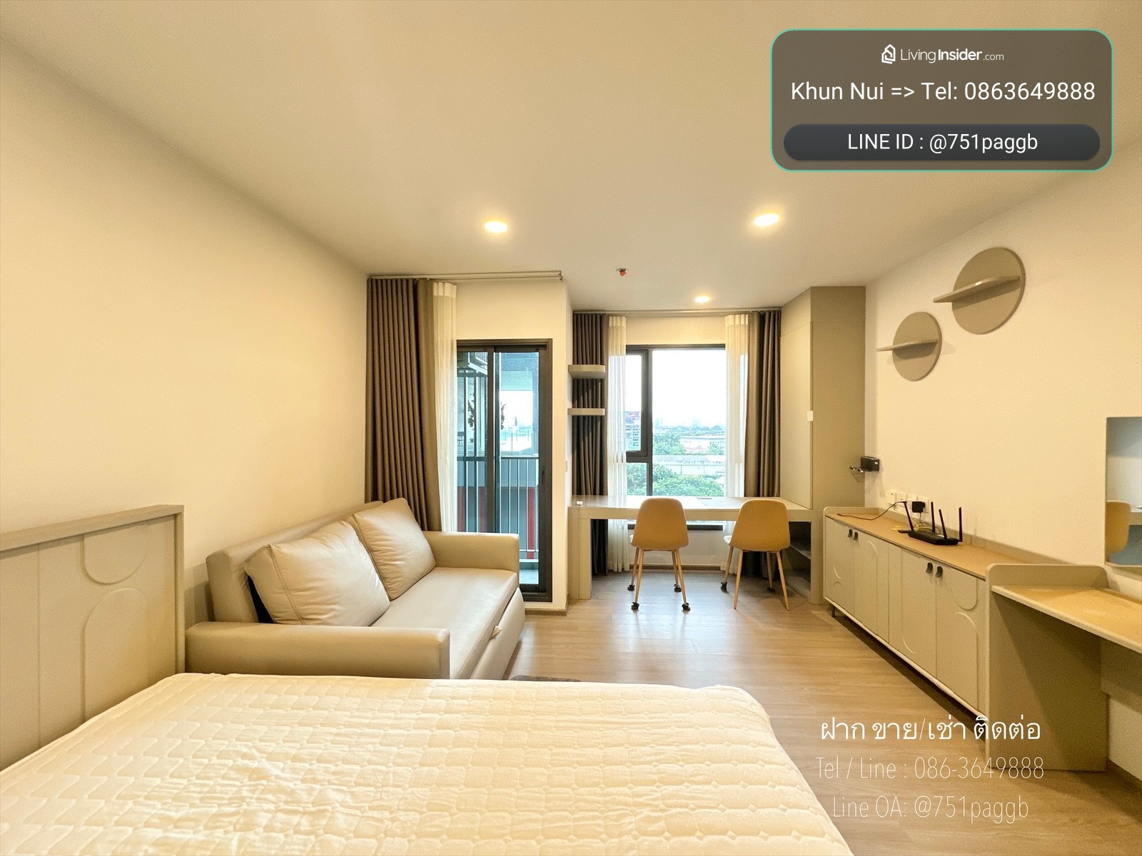 ให้เช่า Aspire Sukhumvit Rama4 ห้องสวย วิวสระ ชั้นเดียวกับส่วนกลาง ใกล้ BTS พระโขนง 600 ม. ฟรีรถรับส่ง ติดถนนพระราม 4 ไปเอกมัย ทองหล่อ ได้สะดวก**TEL: 0863649888 / LINE: @751paggb – รูปที่ 3