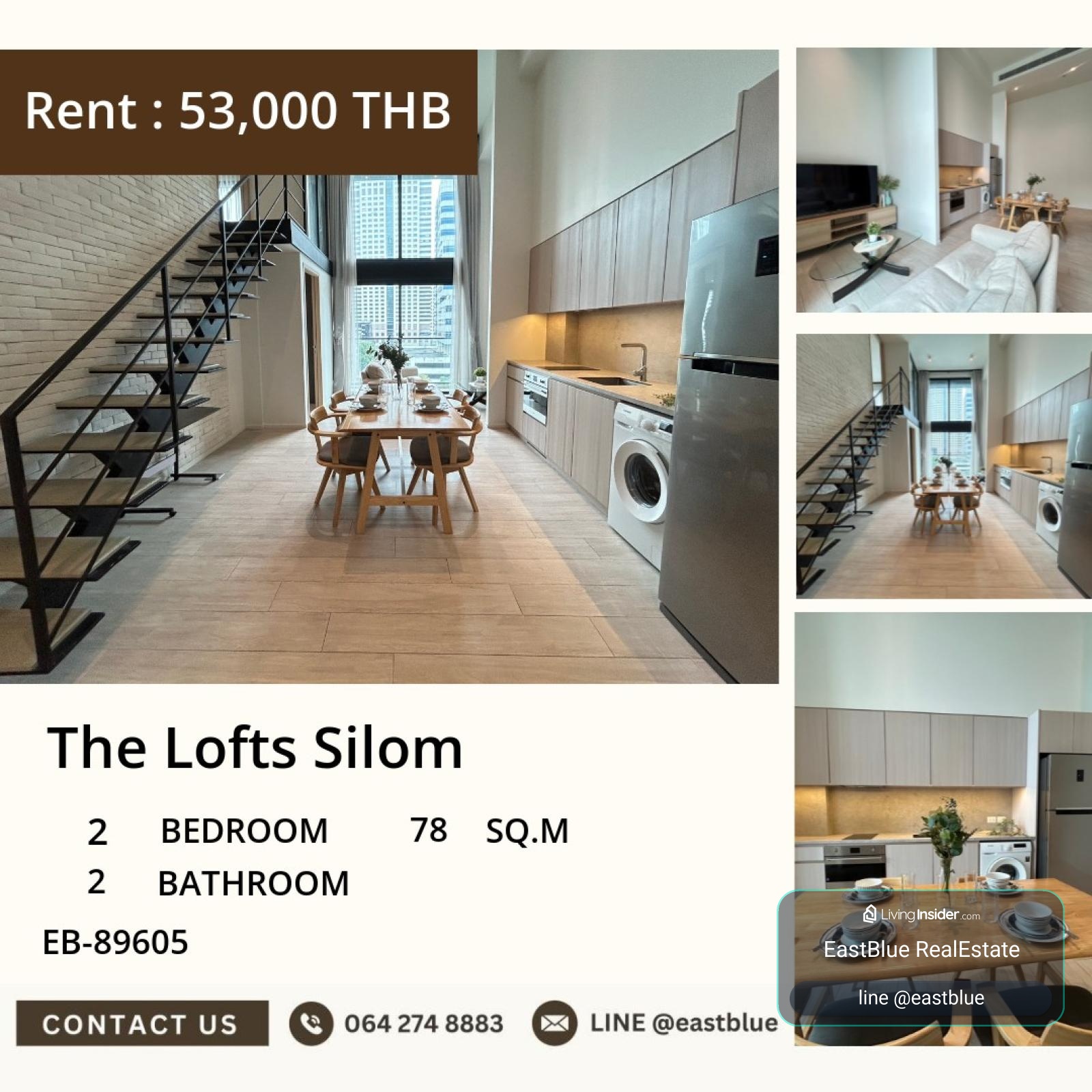 02/10/2026, ให้เช่า The Lofts Silom 2 นอน 78 ตร.ม. สระ Infinity ใกล้ BTS สุรศักดิ์ 🏊 0642748883 – รูปที่ 2