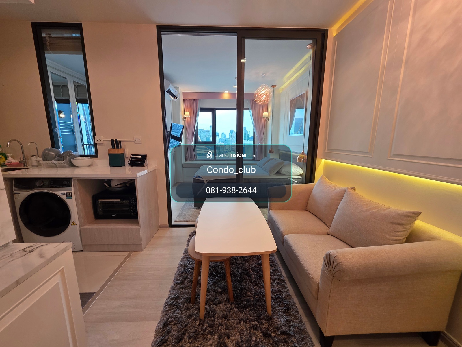 For Rent 1 bed Life One Wireless 35 Sqm high fl with nice decoration – รูปที่ 2
