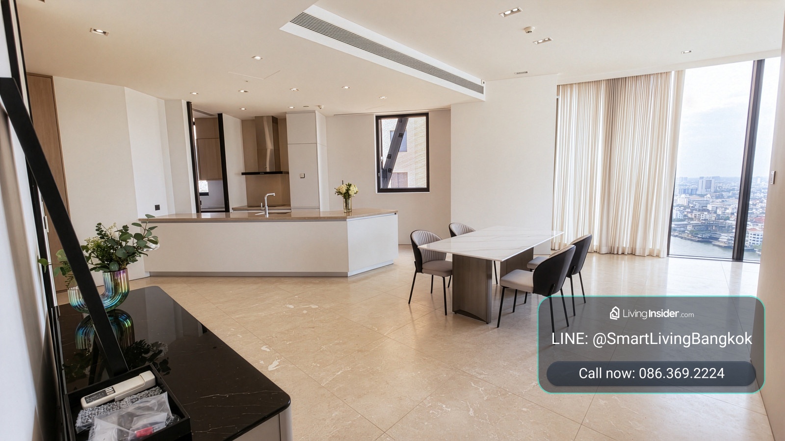 ให้เช่าคอนโดหรูริมแม่น้ำเจ้าพระยา Banyan Tree Residences Riverside Bangkok 2 ห้องนอน 178 ตร.ม. วิวแม่น้ำพาโนรามา ใกล้ ICONSIAM   – รูปที่ 3