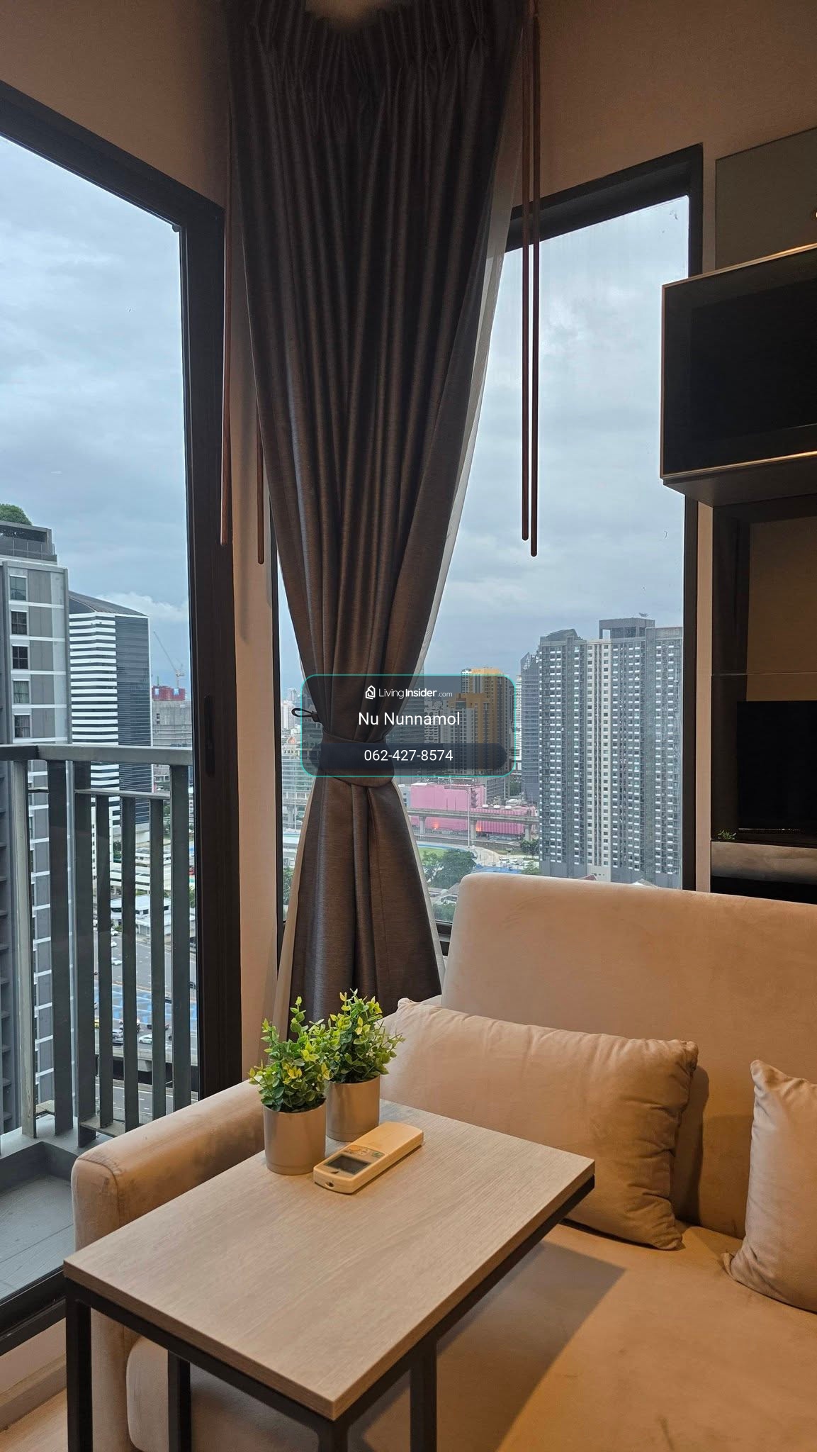 Rhythm Asoke 2 ห้องนอน 1 ห้องน้ำ 42 ตรม ชั้น 27 ห้องมุม – รูปที่ 2