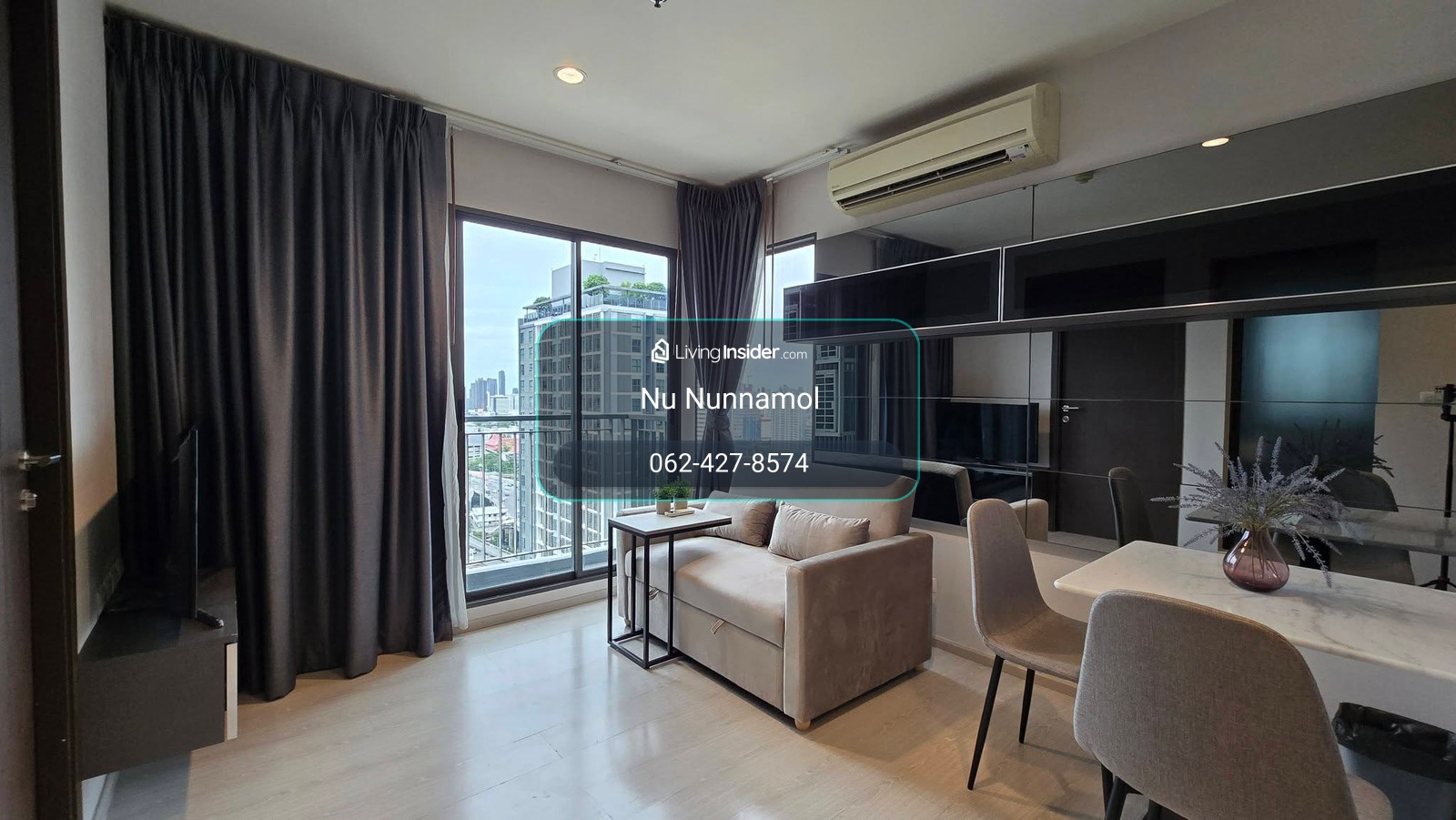 Rhythm Asoke 2 ห้องนอน 1 ห้องน้ำ 42 ตรม ชั้น 27 ห้องมุม – รูปที่ 4