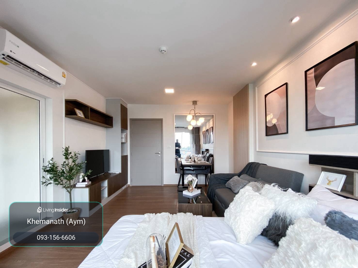 💖Beautiful room for sale, D Condo Than Charan, newly decorated studio | Size 27.13 sq m. | Private corner room, free transfer, only 1.99 MB🔥 – รูปที่ 2