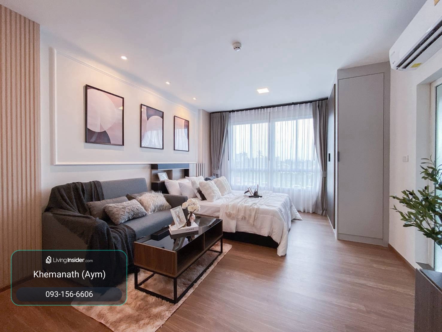 💖Beautiful room for sale, D Condo Than Charan, newly decorated studio | Size 27.13 sq m. | Private corner room, free transfer, only 1.99 MB🔥 – รูปที่ 3