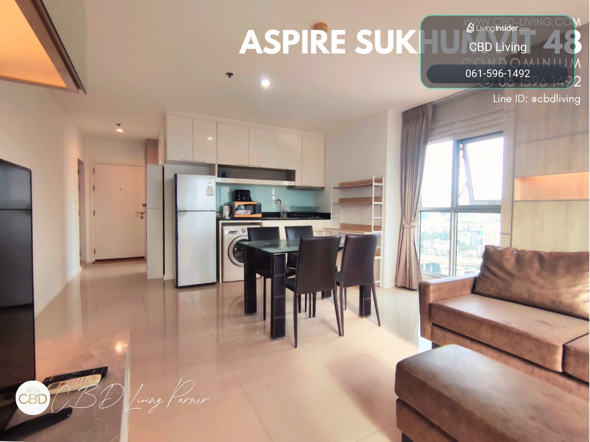 🅕🅞🅡 🅡🅔🅝🅣 Aspire Sukhumvit 64 Large room 64 sq.m. 2 bedroom 2 Bathroom Fully furnished and Ready move-in  – รูปที่ 4