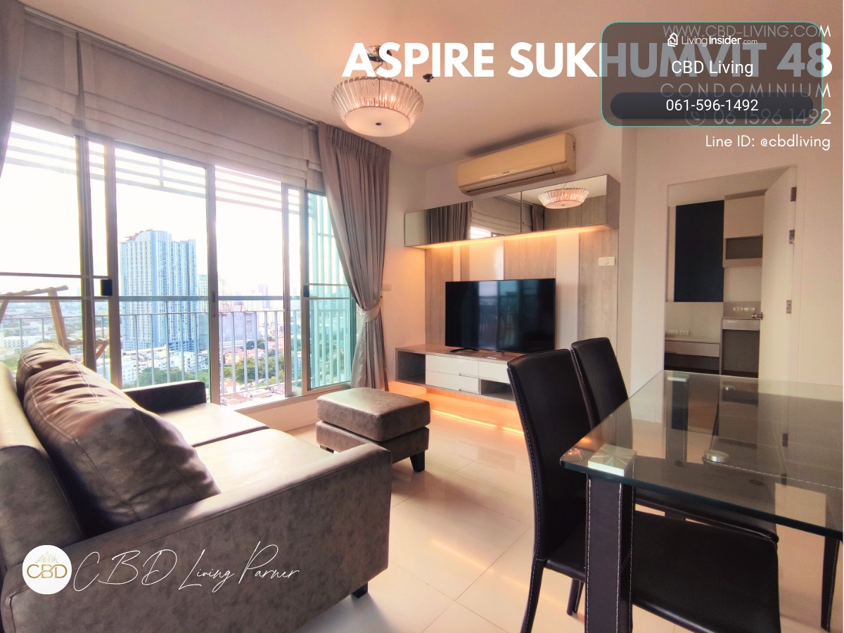 🅕🅞🅡 🅡🅔🅝🅣 Aspire Sukhumvit 64 Large room 64 sq.m. 2 bedroom 2 Bathroom Fully furnished and Ready move-in  – รูปที่ 2