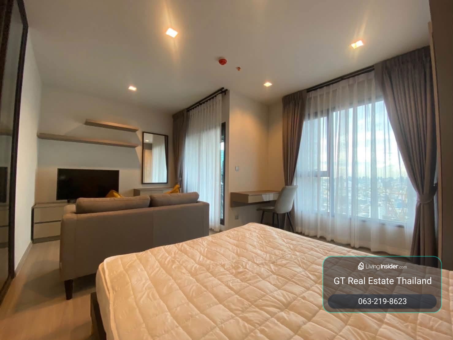 คอนโดห้องสตูดิโอว่างให้เช่าที่ Life Asoke rama 9 ห้องสวย – รูปที่ 2