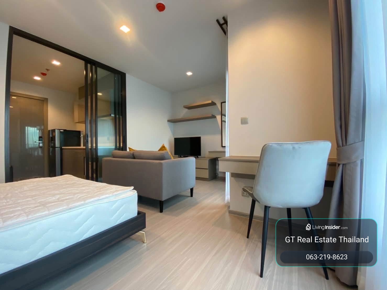 คอนโดห้องสตูดิโอว่างให้เช่าที่ Life Asoke rama 9 ห้องสวย – รูปที่ 3