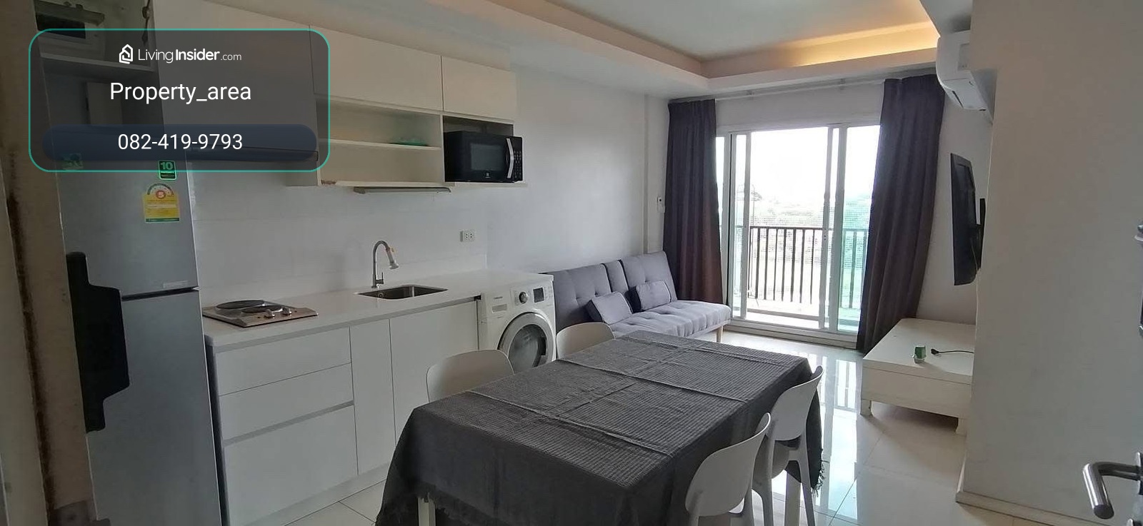 Condo for rent, Double lake condo phase1 project // Size 56.27 sq m // 8th floor // 2 bedrooms // North // Price 22,000 baht – รูปที่ 4