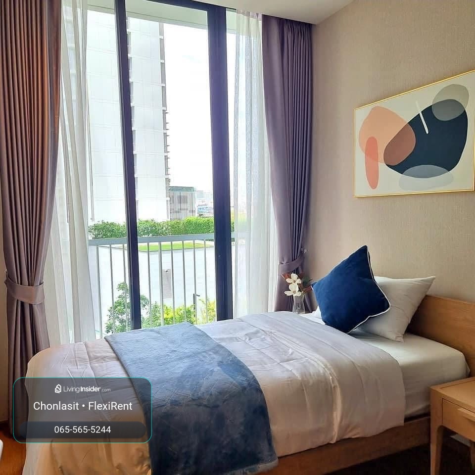 🏢 For rent PARK ORIGIN 24 | Sukhumvit 24 – Phrom Phong ✨ Luxury condo in the heart of the city, Sukhumvit 24 location 🌿 2 bedrooms, 1 bathroom | New room | Garden View 📸 Photos from the actual room – รูปที่ 3