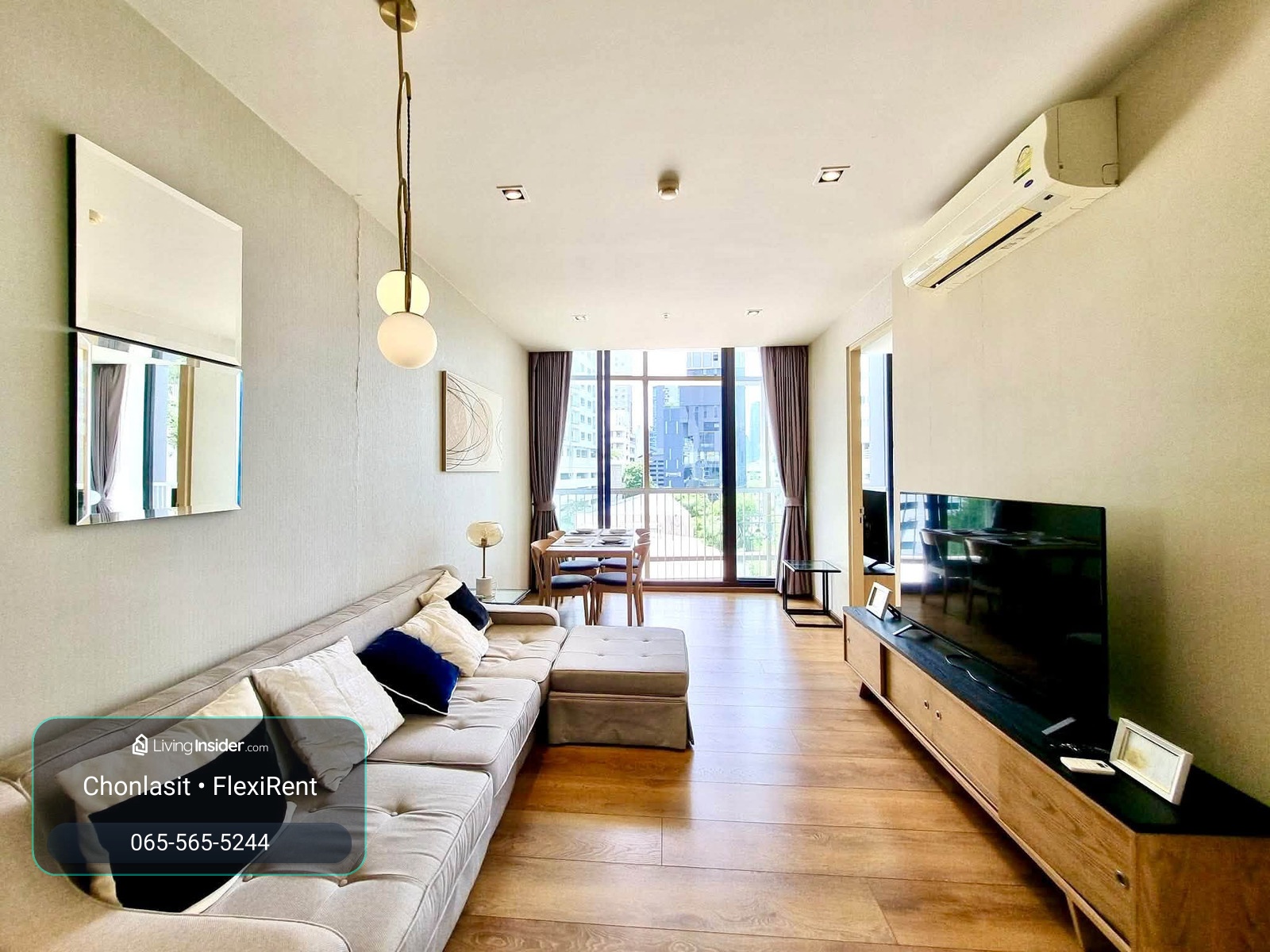 🏢 For rent PARK ORIGIN 24 | Sukhumvit 24 – Phrom Phong ✨ Luxury condo in the heart of the city, Sukhumvit 24 location 🌿 2 bedrooms, 1 bathroom | New room | Garden View 📸 Photos from the actual room – รูปที่ 2
