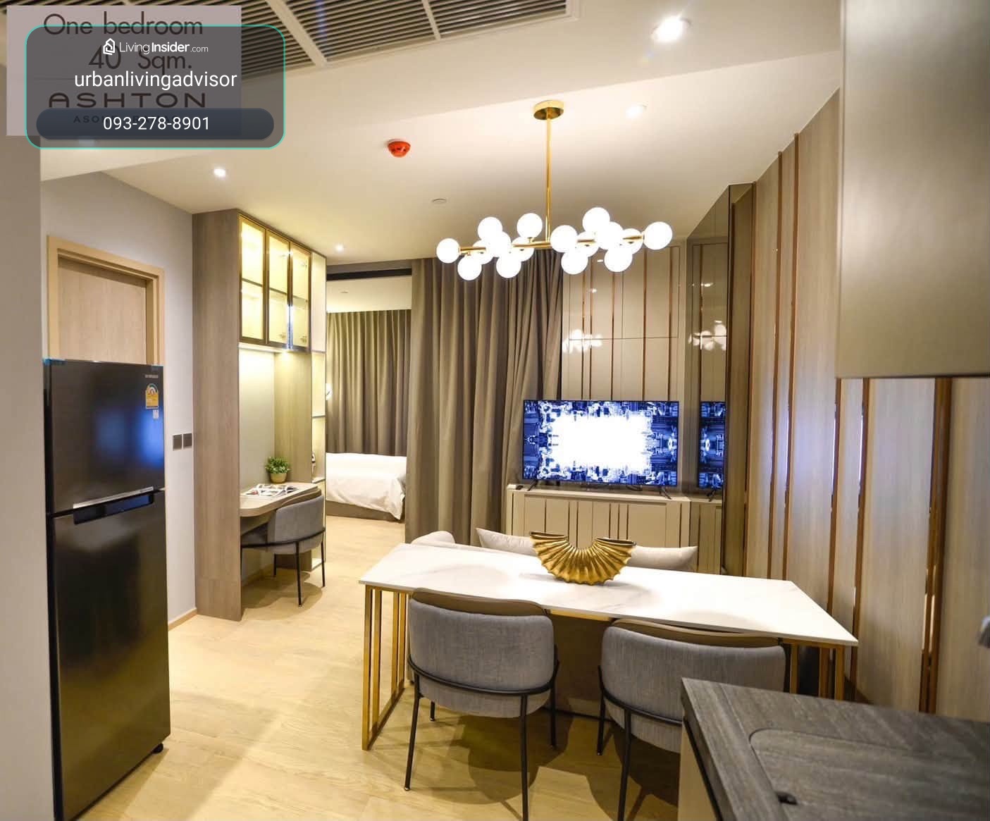 Ashton Asoke–Rama 9 for Rent | 1 Bedroom 40 sqm | 18th Floor | Fully Furnished | THB 38,000/month  – รูปที่ 3