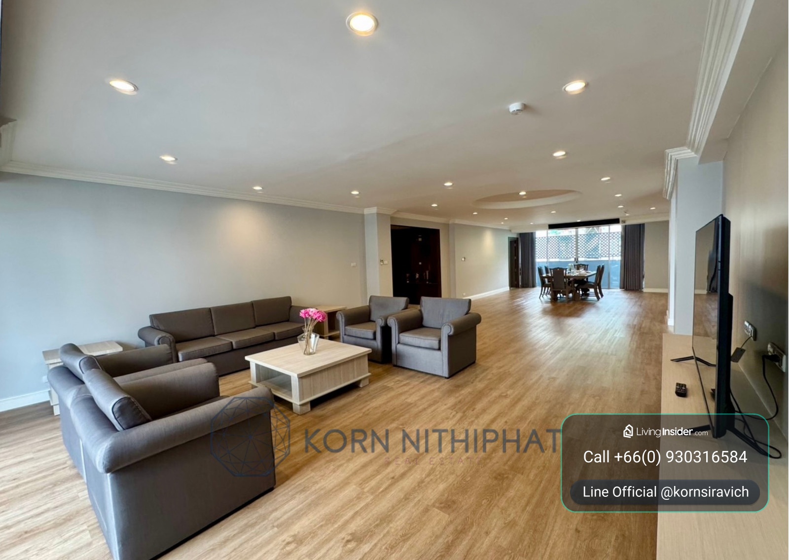 For Rent Pet Friendly Apartment in Asoke - Sukhumvit, Bangkok | Rare Space is Sizing 380 SQM 4BR 4BA 1MAID | 1.1 k.m. BTS Asoke and 1.3 k.m. to EmQuartier and Benjasiri Park – รูปที่ 3