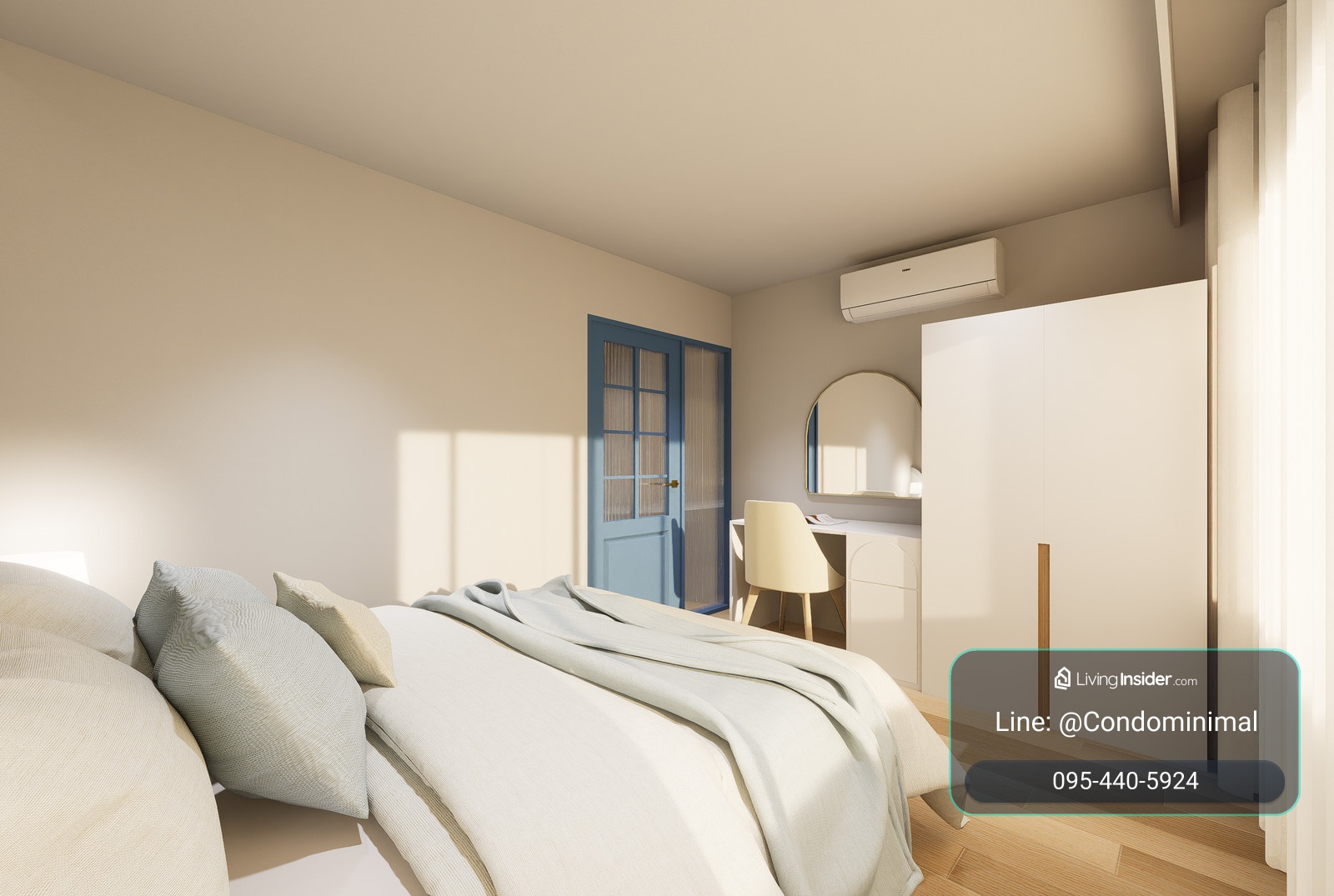 ห้องรีโนเวทใหม่ คอนโด 2 ห้องนอน ขนาด 54.12 ตร.ม. ใกล้รถไฟฟ้าสายสีเหลือง เพียง 150 เมตร   – รูปที่ 3