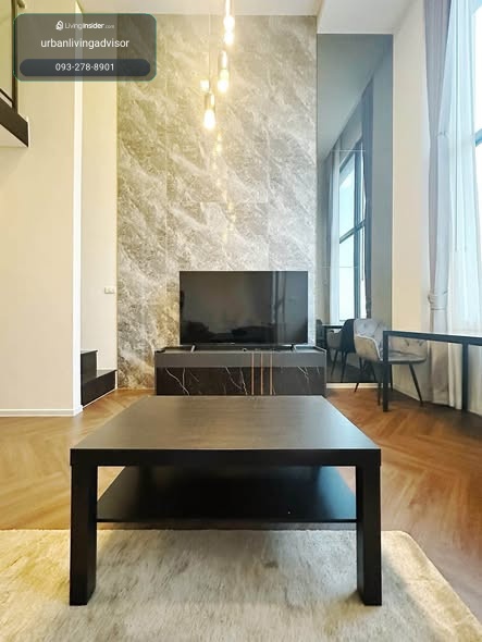 Double Volume, ceiling height 4.4m. | 1 bedroom, 44 sq m., beautiful view north-east, near BTS On Nut 300m. @Siamese Sukhumvit 48 | 28,000 baht. – รูปที่ 3