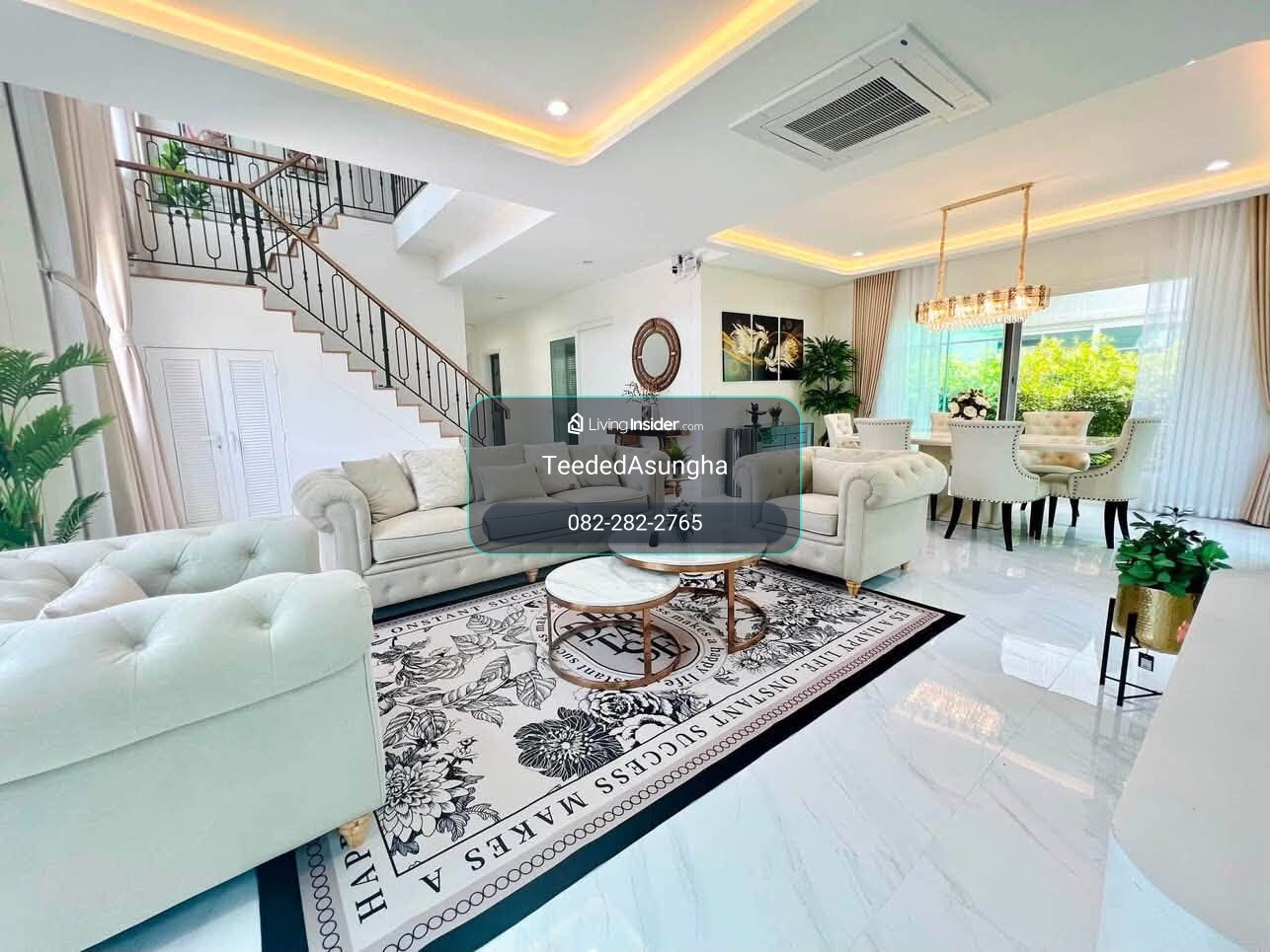 For rent/sale, corner house, 74 sq m, 4 bedrooms, 5 bathrooms, 3 parking spaces, 2-story detached house, Grandio Bangna Km 5. – รูปที่ 2