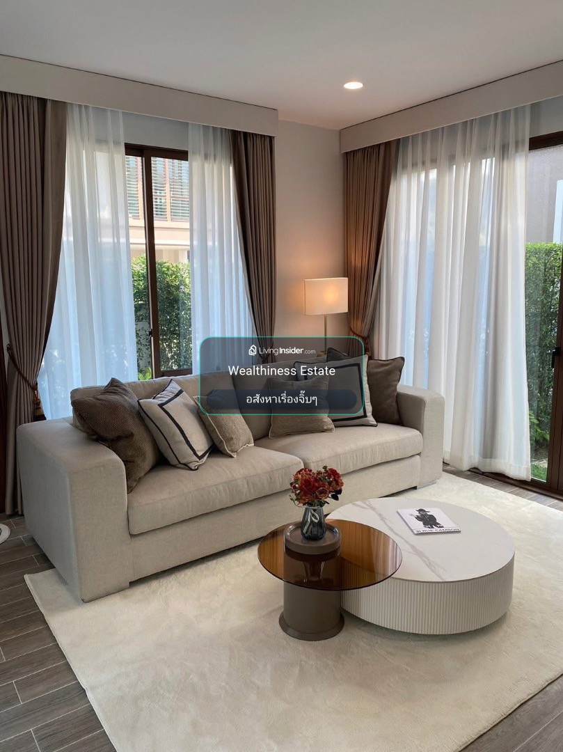 (HL)🏡 For sale/rent, luxury single house, Burasiri Krungthep Kreetha, private plot, next to garden and common swimming pool, 4 bedrooms, 5 bathrooms, only 35 MB!! – รูปที่ 4
