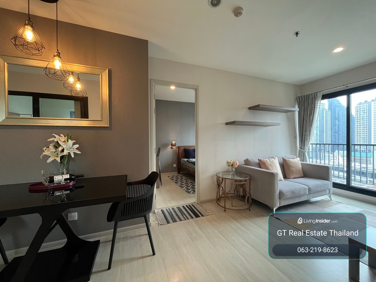 Life Asoke, convenient travel, beautiful room, fully furnished, ready to move in. – รูปที่ 3
