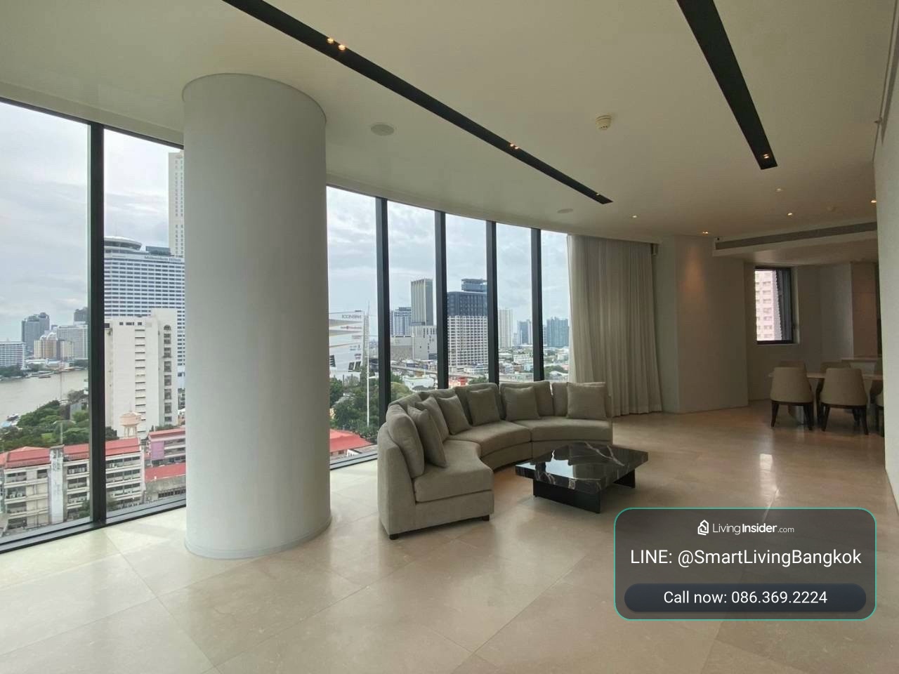 ให้เช่าคอนโดหรูริมแม่น้ำเจ้าพระยา Banyan Tree Residences Riverside Bangkok 2 ห้องนอน 160 ตร.ม. วิวแม่น้ำพาโนรามา ใกล้ ICONSIAM   – รูปที่ 2
