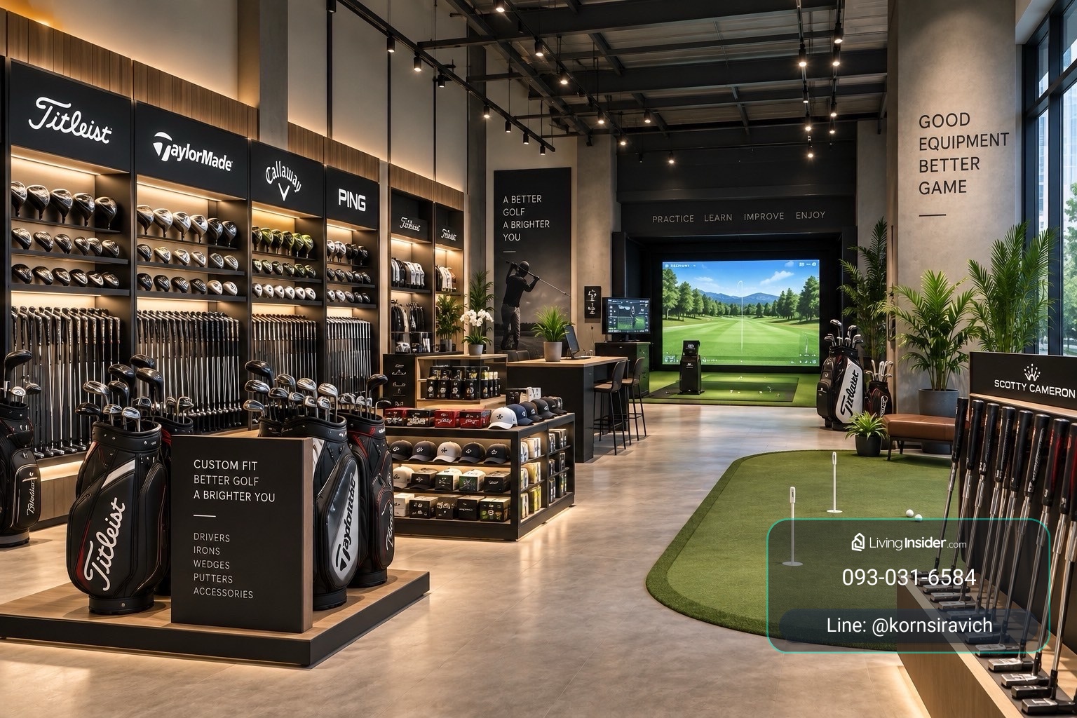 ให้เช่าพื้นที่ทำธุรกิจ ชั้น 6 ขนาด 486 ตร.ม. ทำธุรกิจสอนกอล์ฟ | Golf Simulator | Golf Training Academy – รูปที่ 2