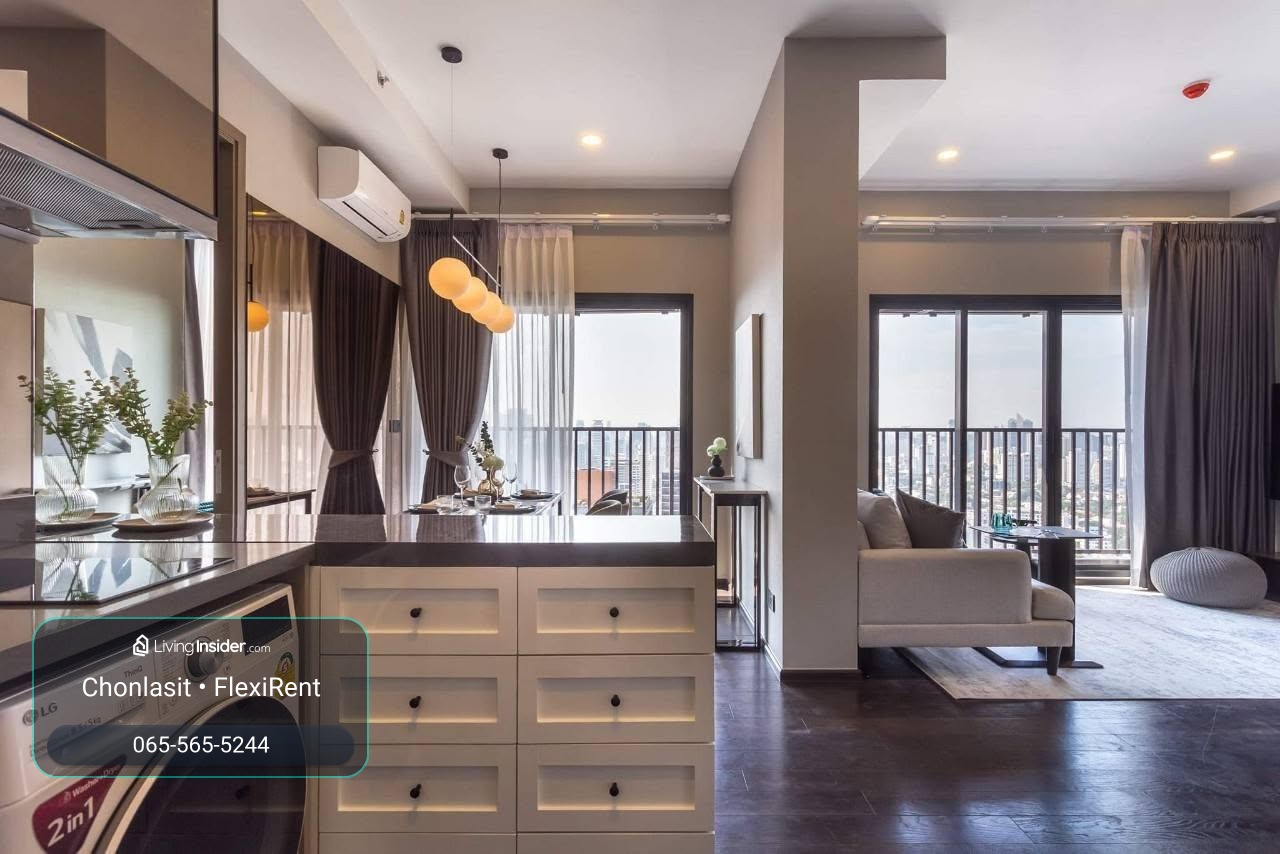 ✨ For rent / sale Park Origin Thonglor 🌆 3 bedrooms | 2 bathrooms | 72 sq m. 38th floor, Building B | Unblocked City View | Fully Furnished – รูปที่ 3