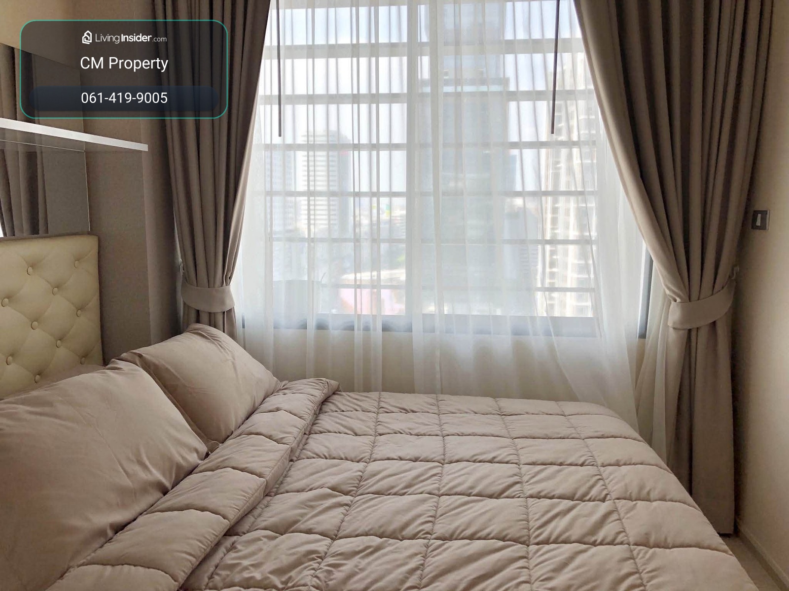 High floor city view | Room ready to move in, near MRT Rama 9 – รูปที่ 2