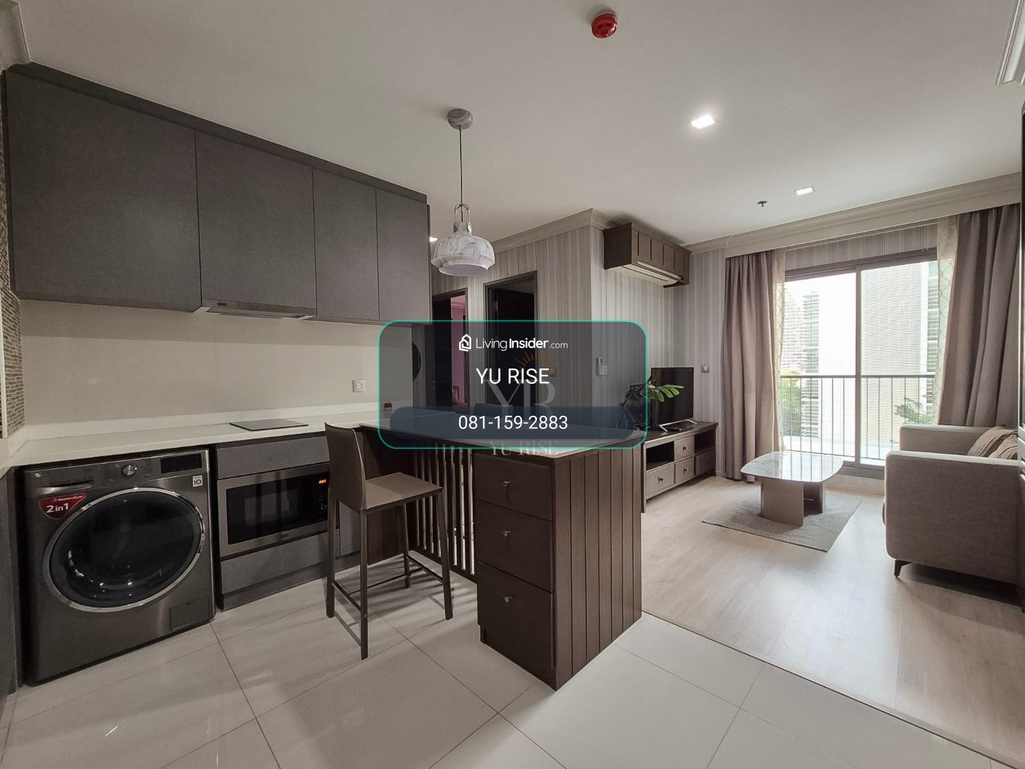 Rhythm Rangnam 2 bedrooms, 2 bathrooms, fully furnished, ready to move in, only 100 m. to BTS Victory Monument, opposite King Power. – รูปที่ 3