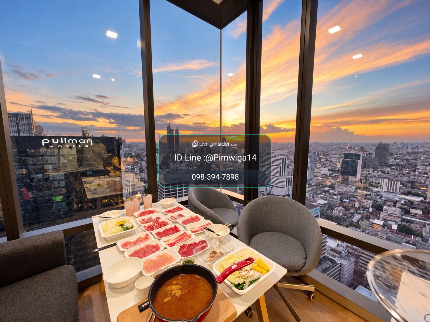 For rent, Chapter Chula–Samyan, Chapter Chula–Samyan, beautifully decorated room. Large windows open up to views of the city. with window corner Whether youre sitting, working or eating, youll get the atmosphere 💛 – รูปที่ 4