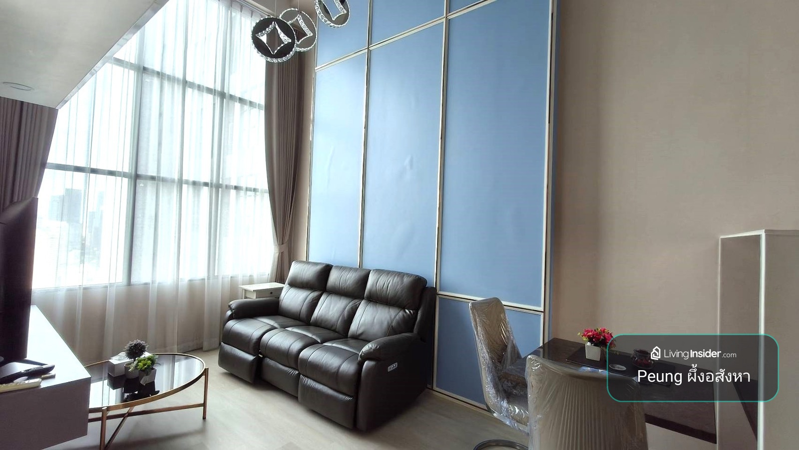 Duplex 1ห้องนอน 1ห้องทำงาน 1ห้องน้ำ, 44ตรม, รับ 6 เดือน, Knightsbridge Prime Sathorn, BTSช่องนนทรี – รูปที่ 3