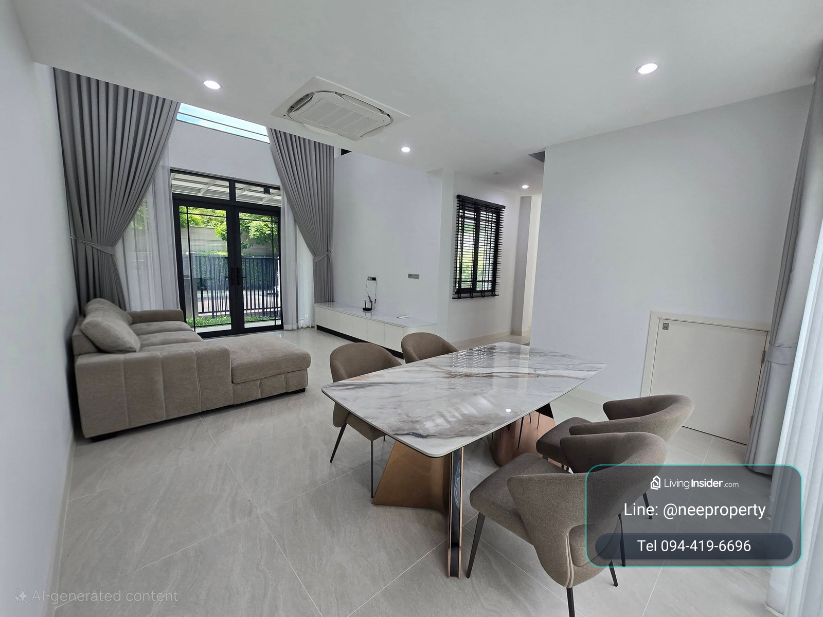 For rent, 3-story townhome, Baan Klang Muang Classe, Sukhumvit 77 | On Nut 21, ready to move in. – รูปที่ 2