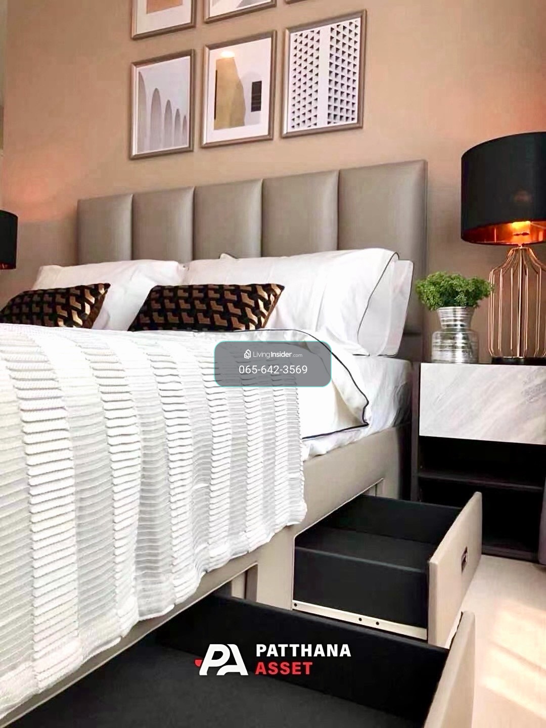 The most beautiful in the generation! For rent, Life Asoke studio, angelic condition, high floor, unblocked view, ready to move in ✨ Details: 🔥 Beautiful room, newly leaked! The most beautiful condition in the building. Decorated and ready to move in imme – รูปที่ 4