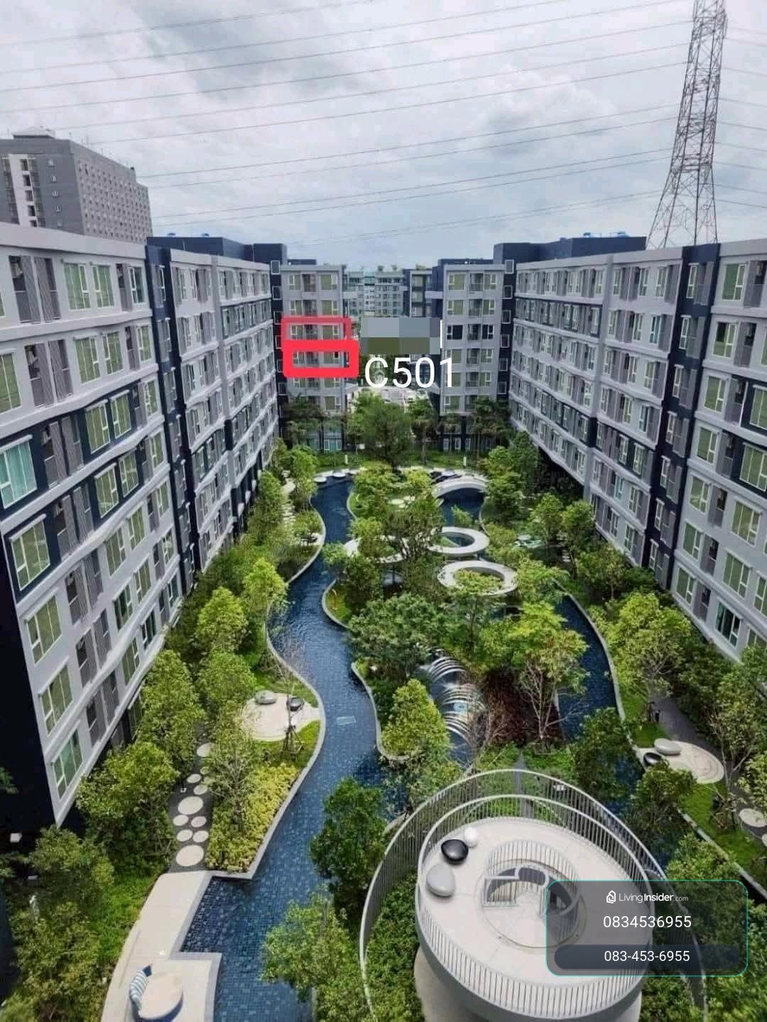 🔥ให้เช่า Kave Island แบบ 2 ห้องนอน (1 bed plus) พท 38 ตรม.วิวสระแนวยาว ฝั่ง แคริบเบียน ตึก C ชั้น 5 ห้องมุม – รูปที่ 3