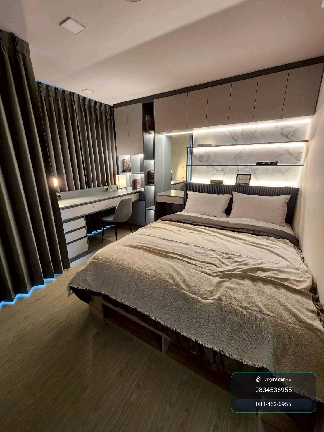 🔥ให้เช่า Kave Island แบบ 2 ห้องนอน (1 bed plus) พท 38 ตรม.วิวสระแนวยาว ฝั่ง แคริบเบียน ตึก C ชั้น 5 ห้องมุม – รูปที่ 2