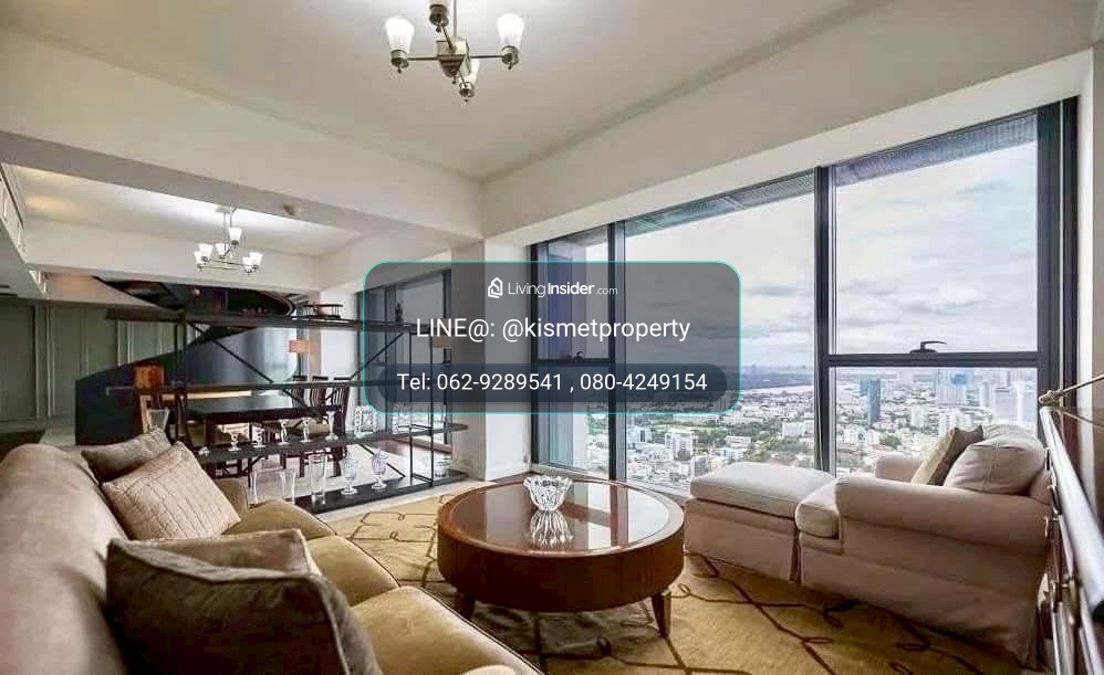 For Rent Duplex 4 bedrooms size 366 sq.m. F/F  High Floor** River view ** – รูปที่ 3