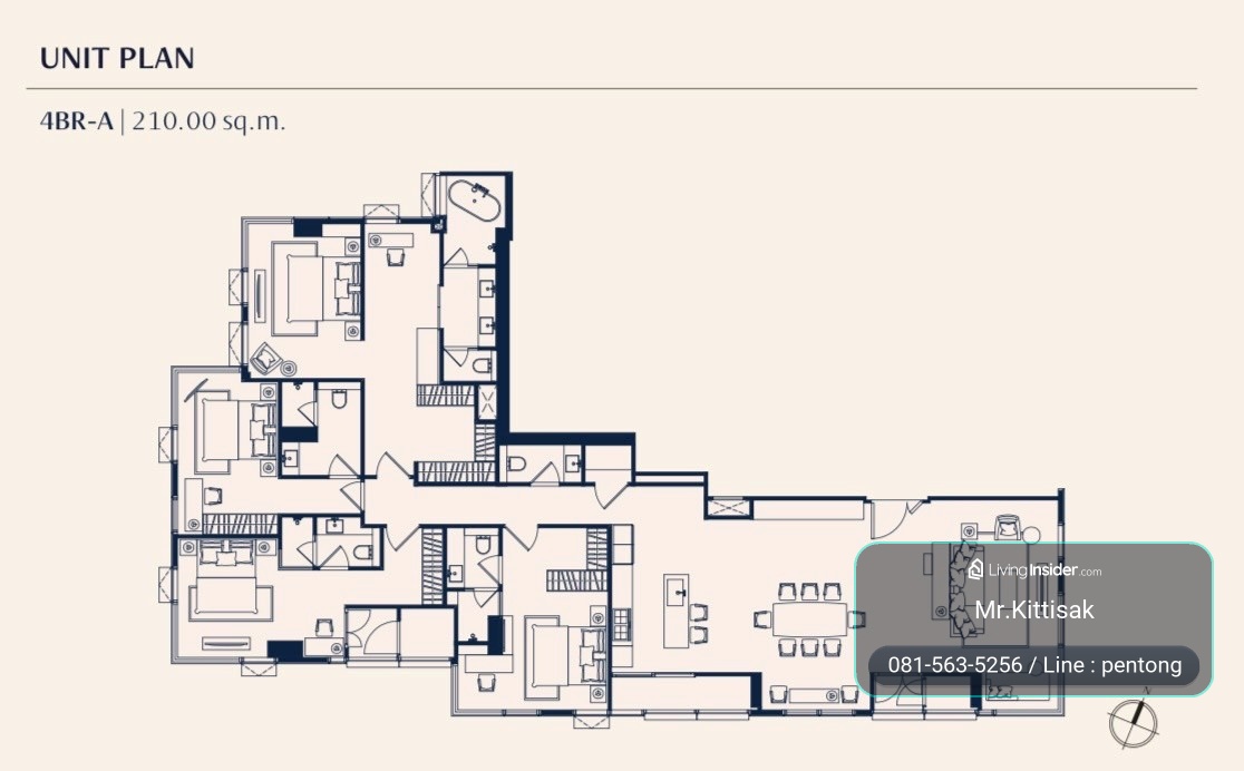 The Residences 38 4 ห้องนอน 4 ห้องน้ำ 221.08 ตร.ม.  Branded Residence สำหรับครอบครัว – รูปที่ 2