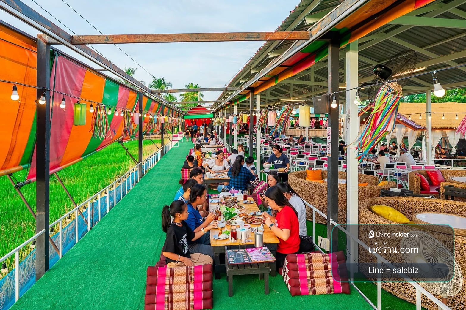 เซ้ง ร้านอาหารขนาดใหญ่-ทุ่งนา สามโคก ปทุมธานี พื้นที่1ไร่ ค่าเช่าเพียง 5,000 บ ที่จอดรถเยอะมาก – รูปที่ 2